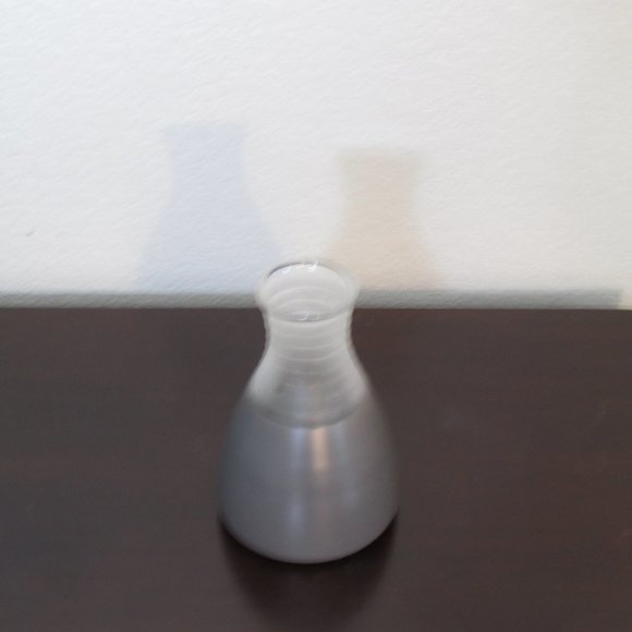 NWT Gray and Frosted Glass Decanter/Vase - Picture 2 of 5